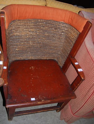 Lot 981 - A late 19th/ early 20th century stained oak...