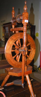 Lot 988 - A antique spinning wheel.