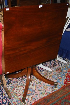 Lot 1035 - A 19th century mahogany square shaped snap top...