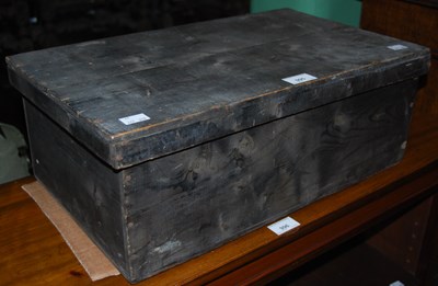 Lot 995 - A 20th century stained oak storage box, the...