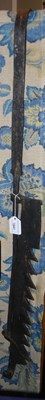 Lot 1041 - An antique wrought iron black painted pot...