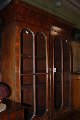 Lot 1000 - A 19th century mahogany two-part secretaire...