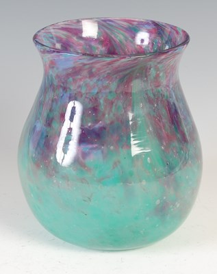 Lot 480 - A Monart vase, shape SA, mottled purple, blue...