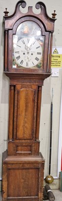 Lot 918 - A 19th century mahogany longcase clock,...