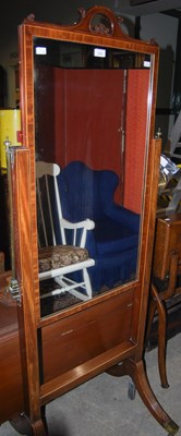 Lot 1015 - A 19th century mahogany and inlaid cheval...