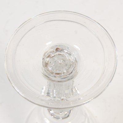 Lot 485 - An 18th century Continental wine glass, the...