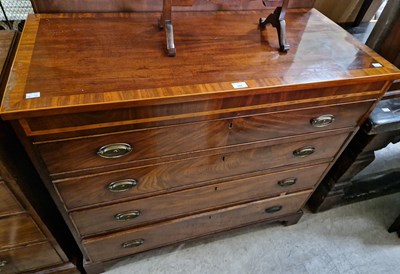 Lot 748 - A 19th century mahogany and satinwood inlaid...