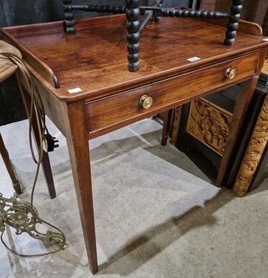 Lot 709 - A 19th century mahogany side table with raised...