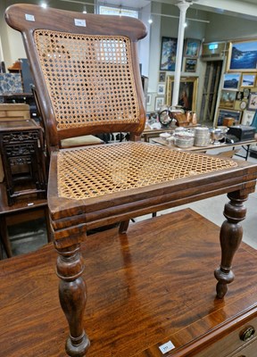 Lot 778 - An antique canework chair.