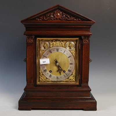 Lot 307 - A late 19th century Westminster chiming...