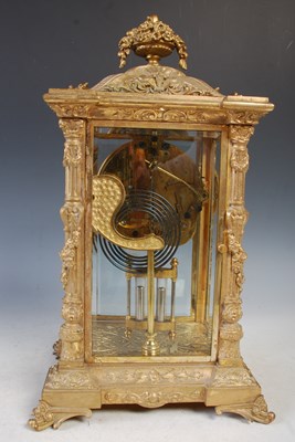 Lot 309 - An 'Ansonia' gilt metal bracket/ table clock,...