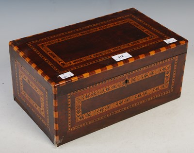 Lot 312 - A 19th century mahogany and parquetry inlaid...