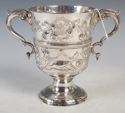Lot 125 - An Irish George III silver twin-handled cup,...