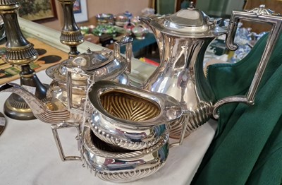 Lot 397 - A four-piece EPNS teaset by JD&S.