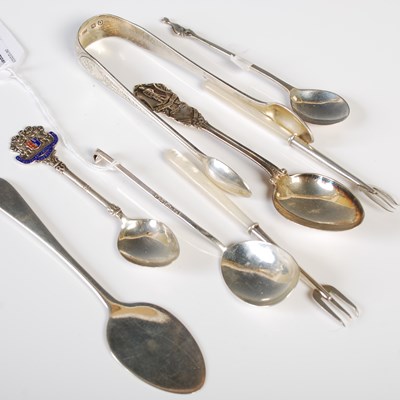 Lot 133 - A collection of assorted silver flatware to...