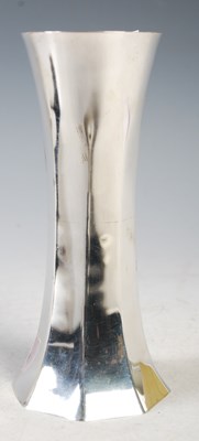Lot 144 - A Birmingham silver octagonal-shaped bud vase,...