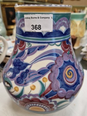 Lot 368 - A Poole pottery floral and bird decorated vase,...