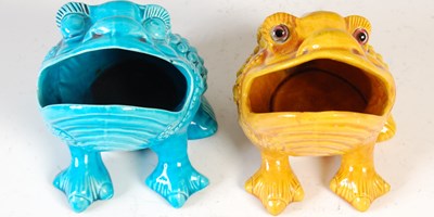 Lot 506 - Two late 19th century Burmantofts pottery...