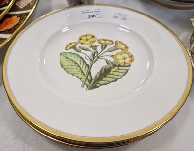 Lot 380 - A group of five Royal Worcester cabinet plates...