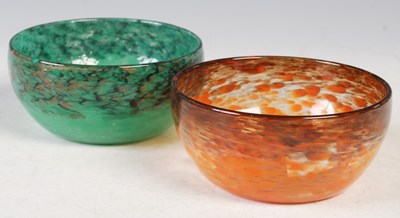 Lot 4 - Two early Monart ware bowls, shape ZA, one...