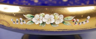 Lot 11 - A Continental blue and gilt glass bowl...