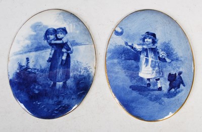 Lot 17 - A pair of late 19th century Doulton blue...