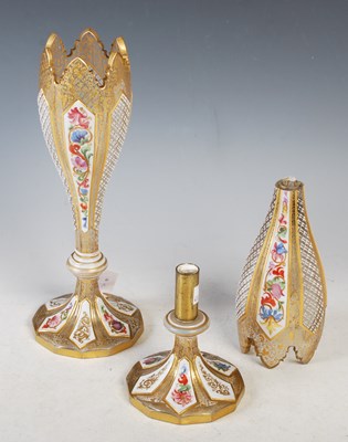 Lot 24 - A pair of late 19th century Bohemian opaque...