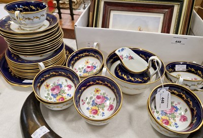 Lot 448 - A Victorian hand-painted floral pattern part...