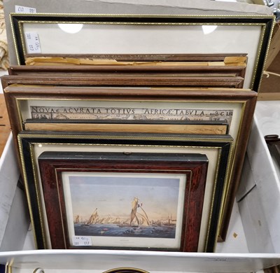 Lot 449 - Box - assorted framed prints and etchings of...