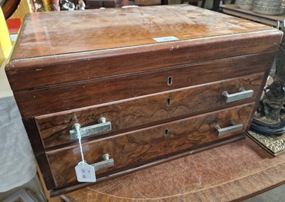 Lot 463 - A mid 20th century mahogany cased part canteen...