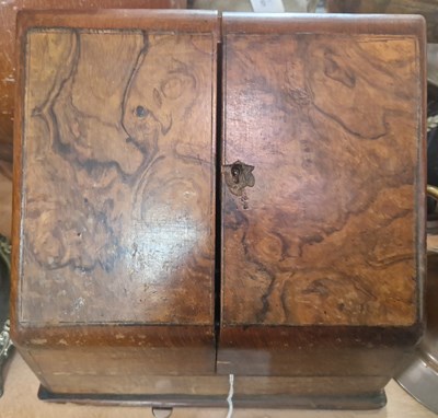 Lot 485 - A 19th century walnut stationery box, the...