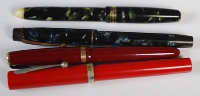 Lot 218 - A group of four fountain pens to include...