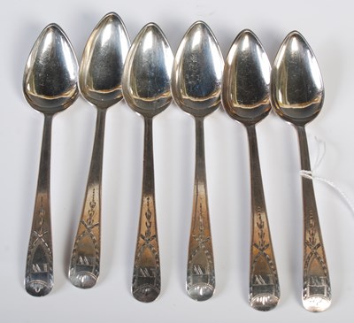 Lot 154 - A set of six early 19th century Newcastle...