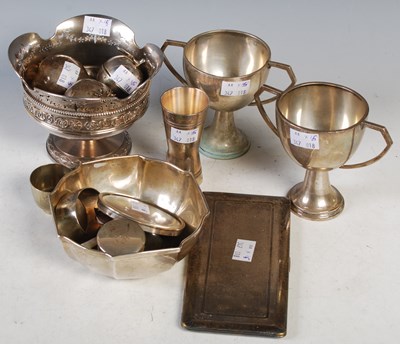 Lot 176 - A collection of white metal and electroplated...