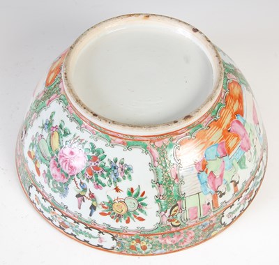 Lot 522 - A Chinese porcelain famille rose Canton punch...