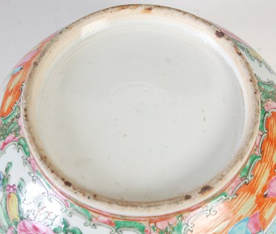 Lot 522 - A Chinese porcelain famille rose Canton punch...