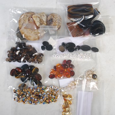 Lot 295 - Box - quantity of bagged assorted gemstones to...