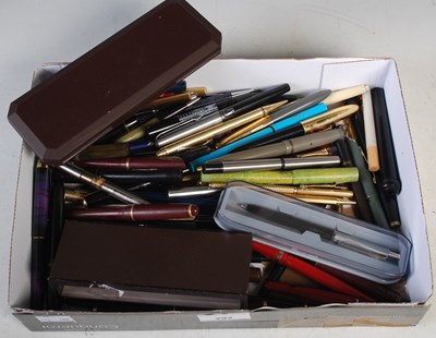 Lot 292 - Box - assorted fountain pens, writing...