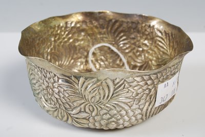 Lot 183A - A Chinese white metal bowl, late 19th/ early...