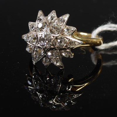 Lot 41C - An 18ct yellow gold, silver and diamond set...
