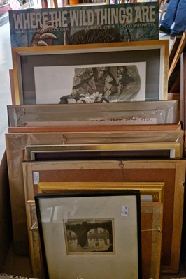 Lot 532 - Box - decorative pictures, prints and etchings...