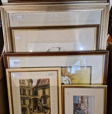 Lot 418 - Box - decorative pictures and prints to...