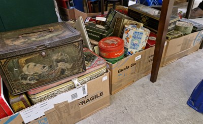 Lot 520 - Three boxes of assorted antique and later...