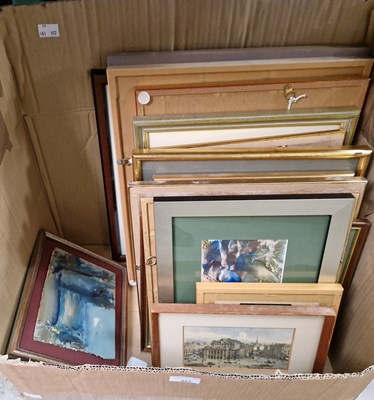 Lot 523 - A box of assorted pictures and prints by...