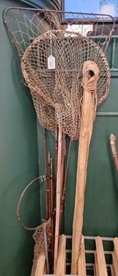 Lot 525 - A collection of assorted vintage fishing rods...