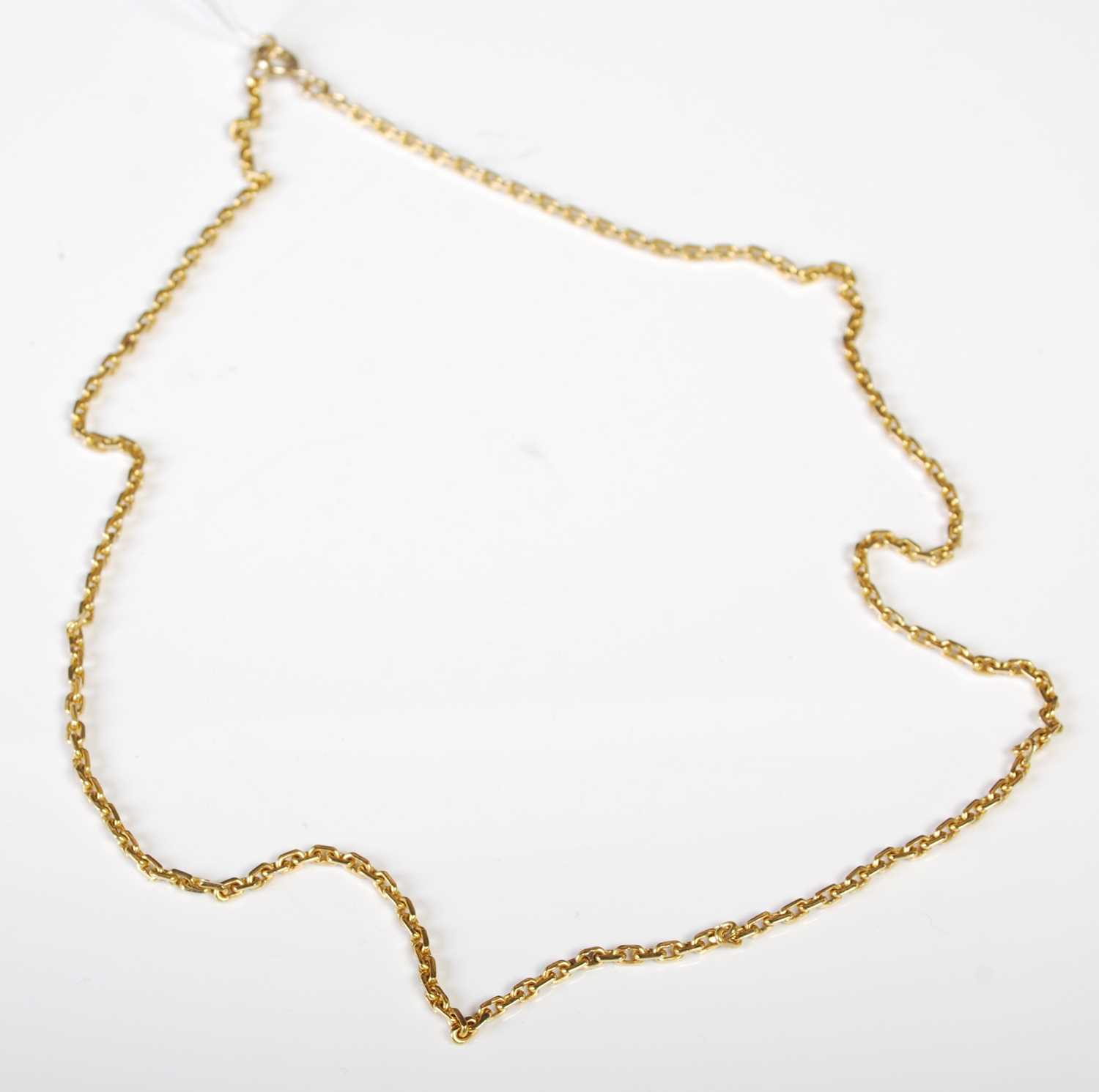 Lot 45 - A yellow metal necklace, unmarked, 20 grams.
