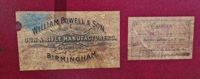 Lot 639 - An antique leather gun case, the underside of...