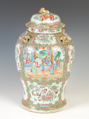 Lot 544 - A Chinese porcelain famille rose Canton temple...