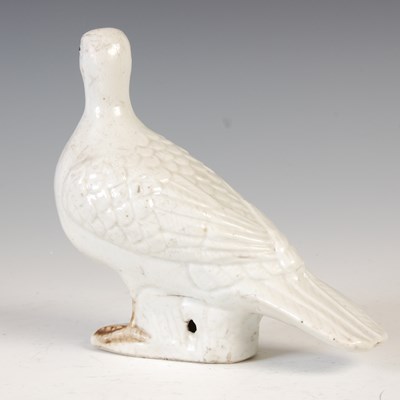 Lot 546 - A Chinese porcelain model of a dove, with...