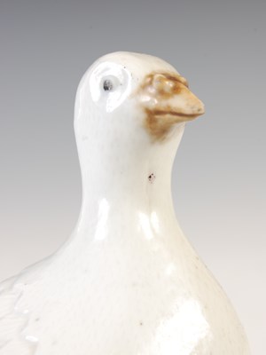 Lot 546 - A Chinese porcelain model of a dove, with...